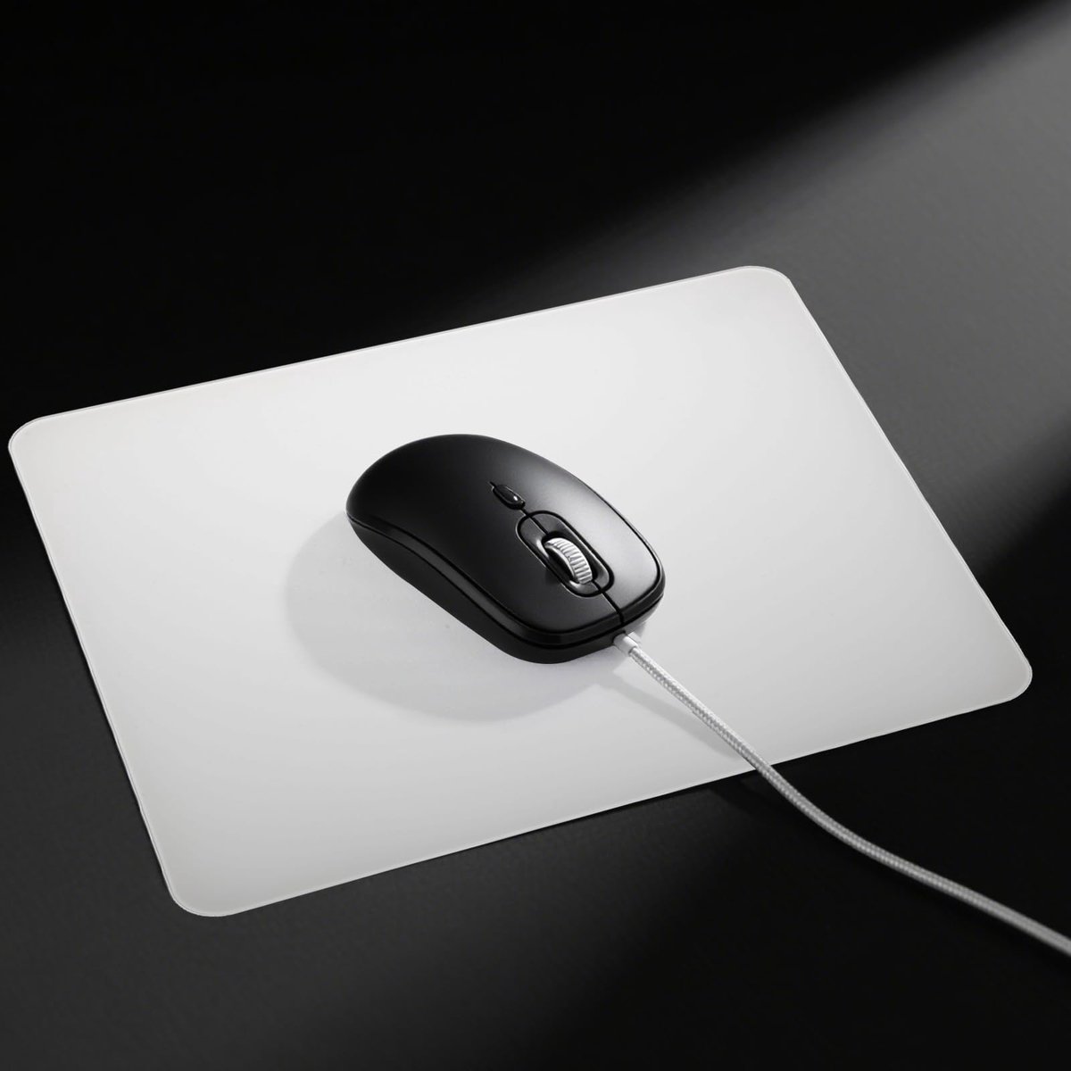 Gaming muismat krasbestendig - gehard glas - antislip - perfecte ondergrond voor snelle bewegingen - ShopVlot