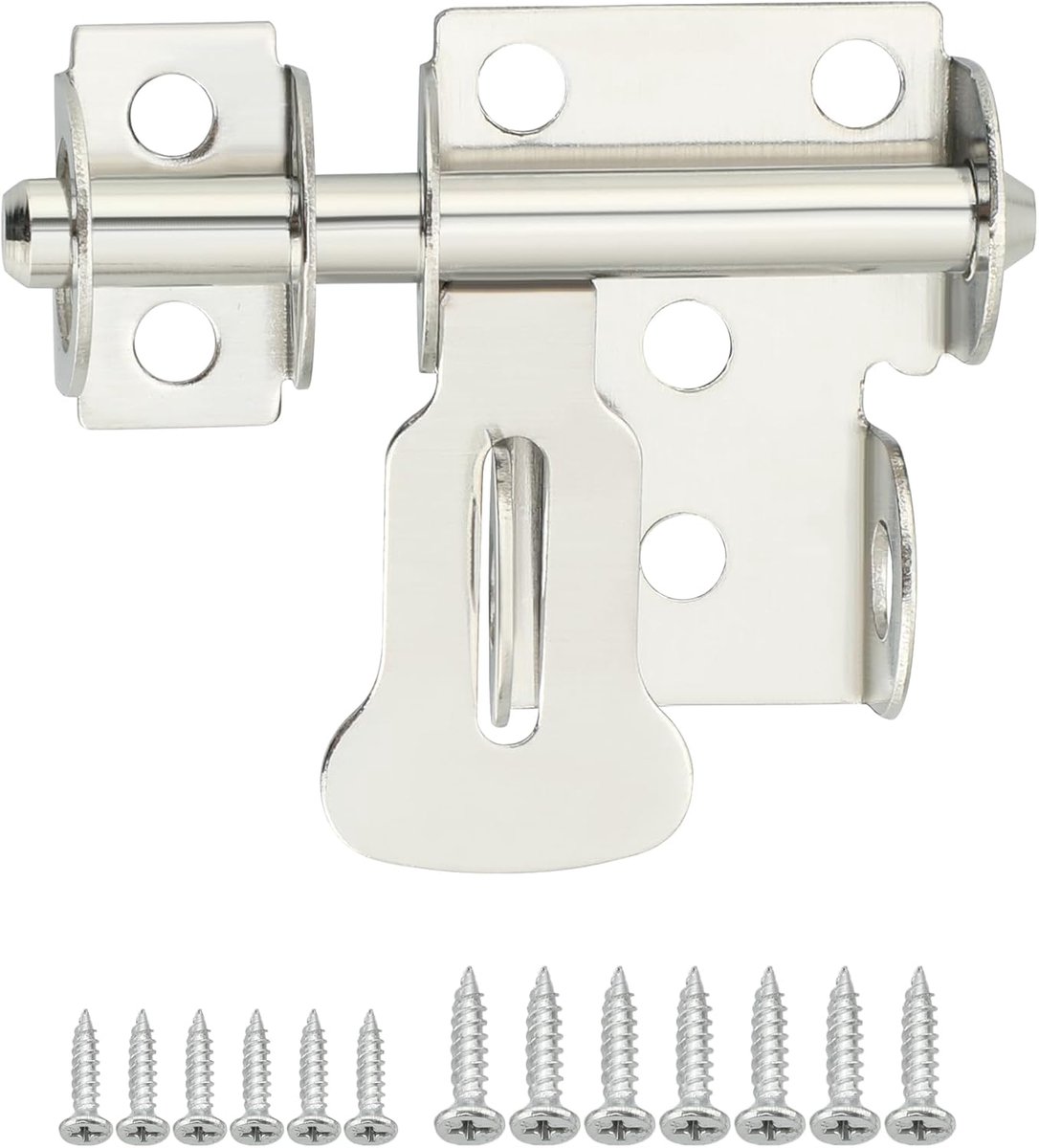Mooche Stainless steel lock lock, brushed for domestic use, reinforced safety lock with locking - ShopVlot
