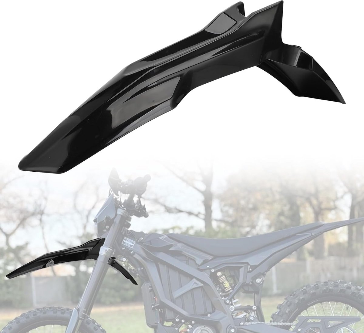 Motorcycle Front Fender For Surron, Motorcycle Front Fender for Sur ron Ultra Bee Electric Dirt Bike E-Bike Black - ShopVlot