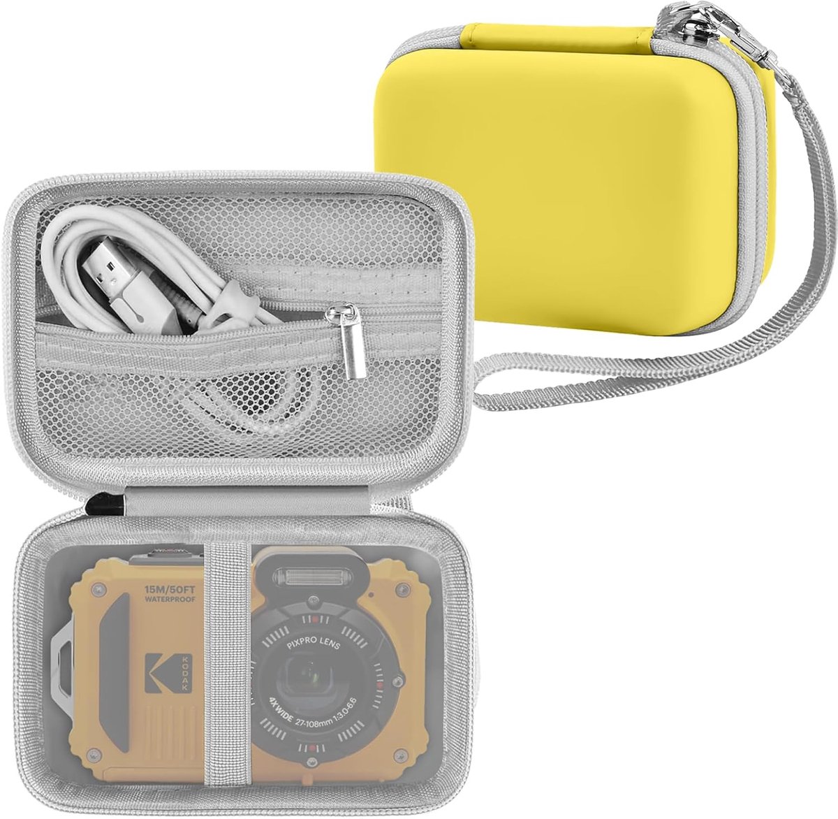 Leayjeen Digital Camera Case, Compatible with Kodak PIXPRO FZ55/FZ45 Compact Camera, EVA Hard Carrying Case with Inner - ShopVlot