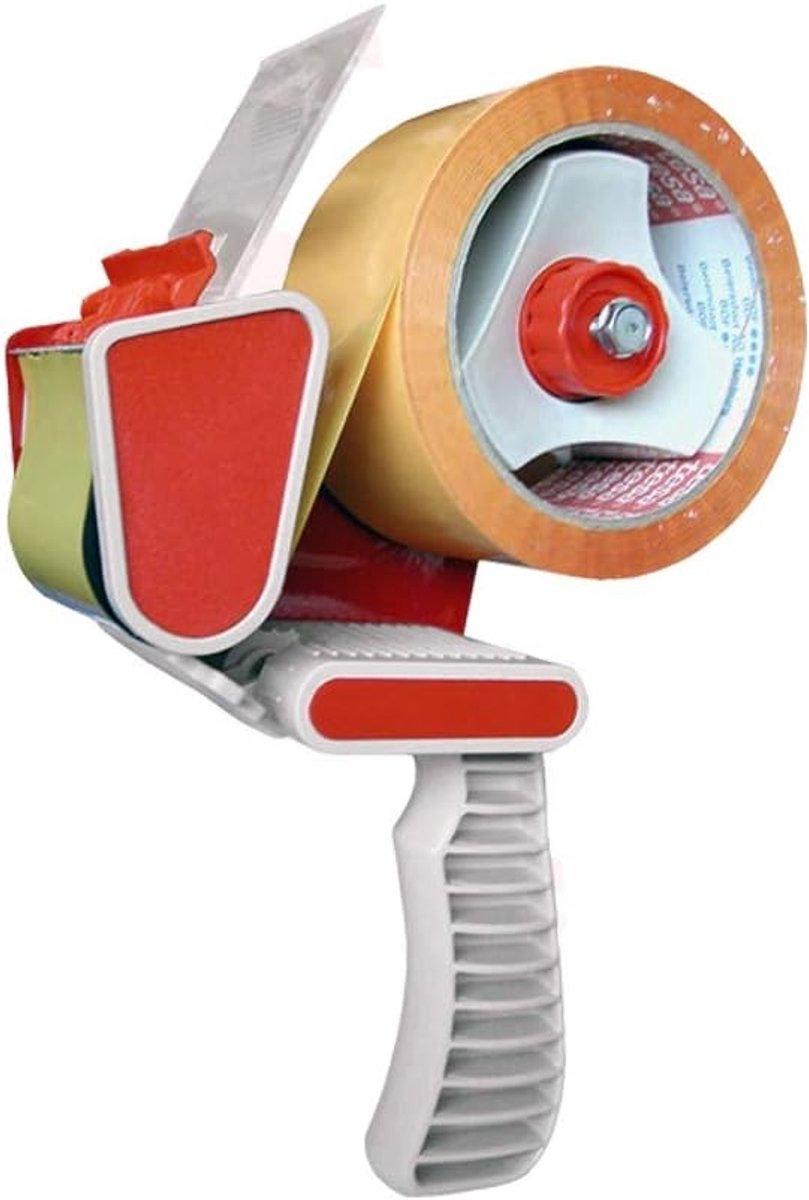 Tape dispenser 50 mm - incl. 2 rollen plakband - ideaal voor kantoor - gebruiksvriendelijk - ShopVlot
