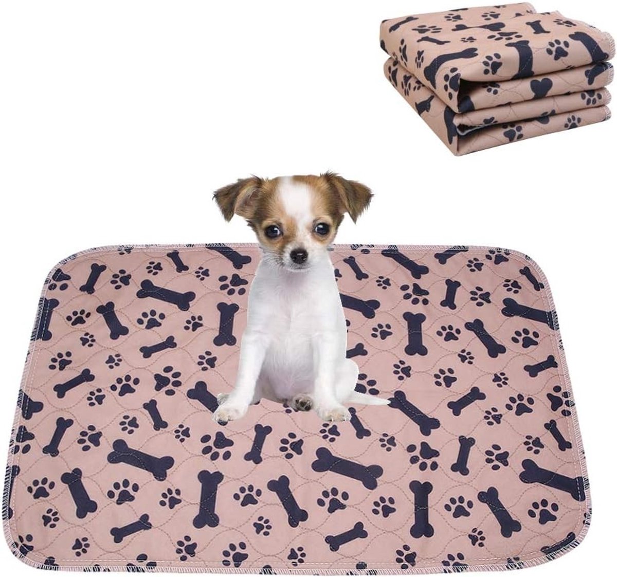 Set van 2 Herbruikbare Puppy Training Matten, Absorberend, Sneldrogend en Waterdicht voor Honden