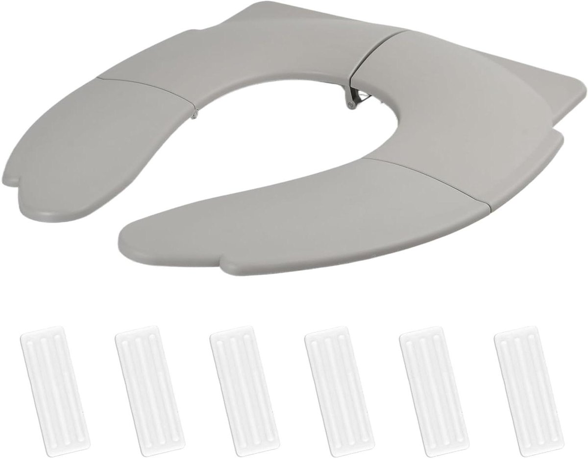 Toiletstoel Kinderen - Potty Trainer - Zindelijkheidstraining - Inclusief Reis Tas - Compact Opvouwbaar - Grijs