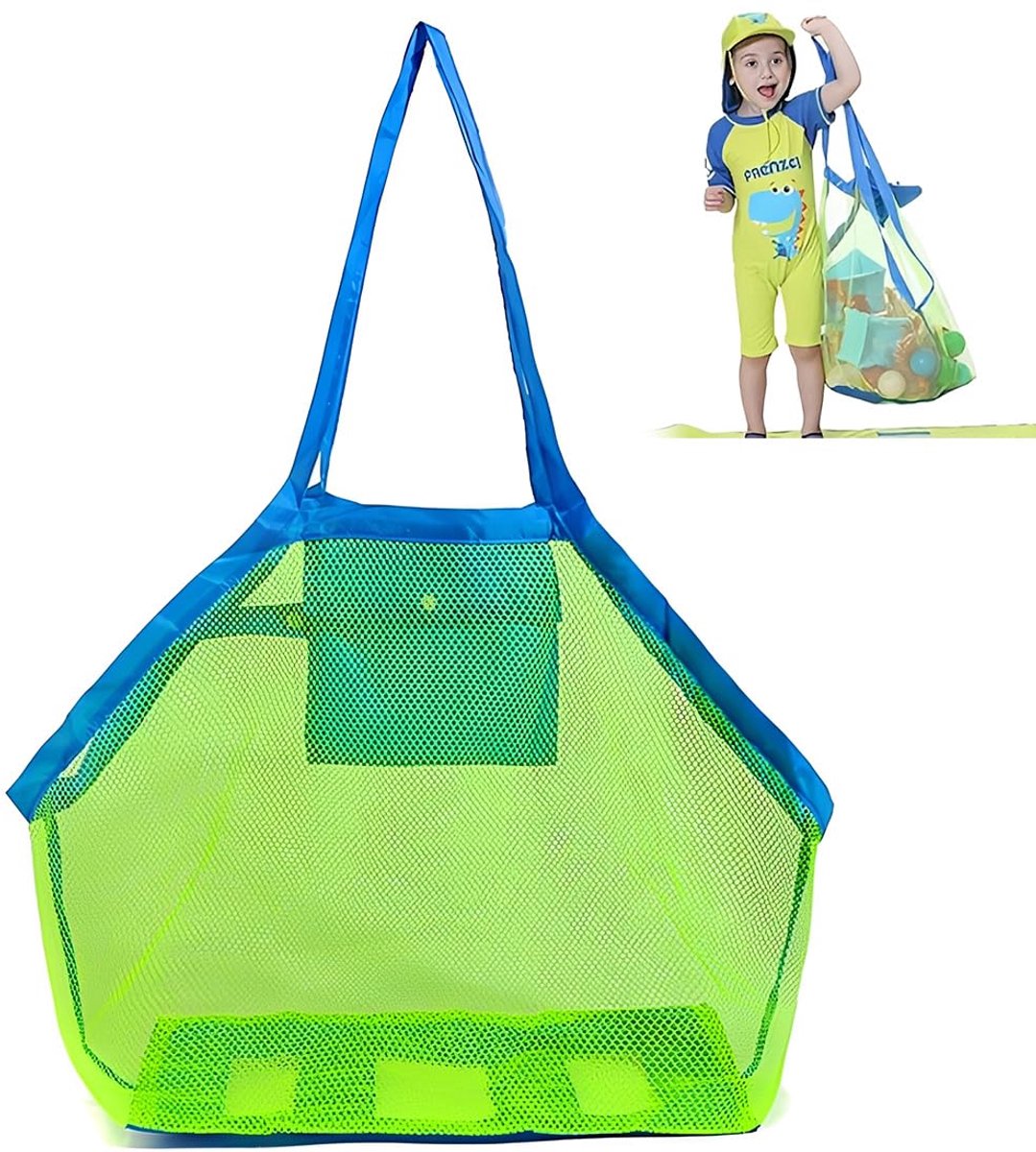 Strandtas grote duurzame tas - voor zand zwemmen en opslag kinderspeelgoed - ideaal voor baby zwembad reizen - ShopVlot