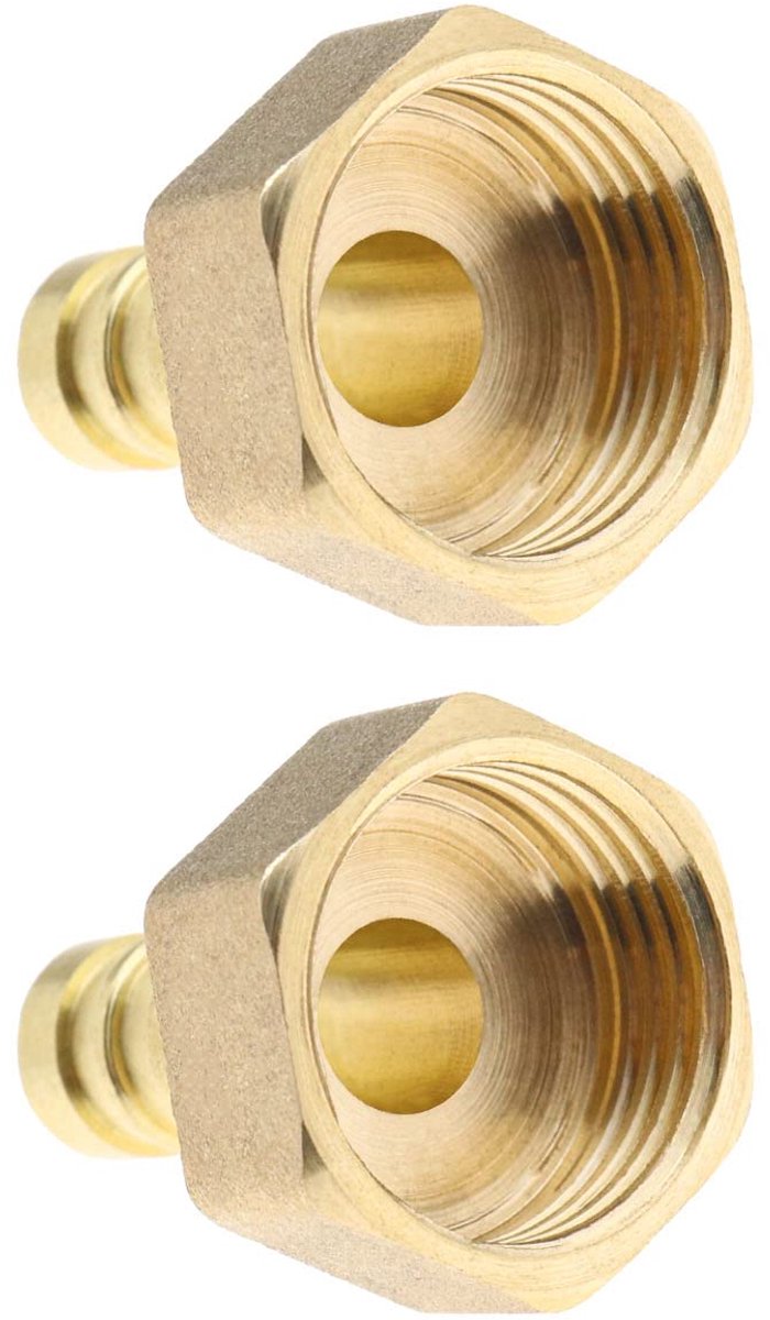 Slangkoppeling 10mm tot 1/2 Inch BSP - Messing Fitting - Weerhaak Adapter - Voor brandstof, lucht en water - ShopVlot