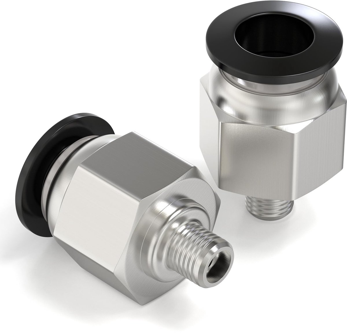 Pneumatische koppelingen 4mm OD - M6 schroefdraad - rechte mannelijke uitvoering - ideaal voor luchtleidingen - ShopVlot