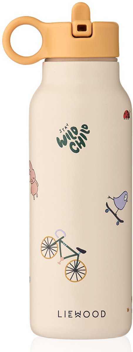 Liewood Drinkfles RVS Falk Tamtam Sandy 350 ml