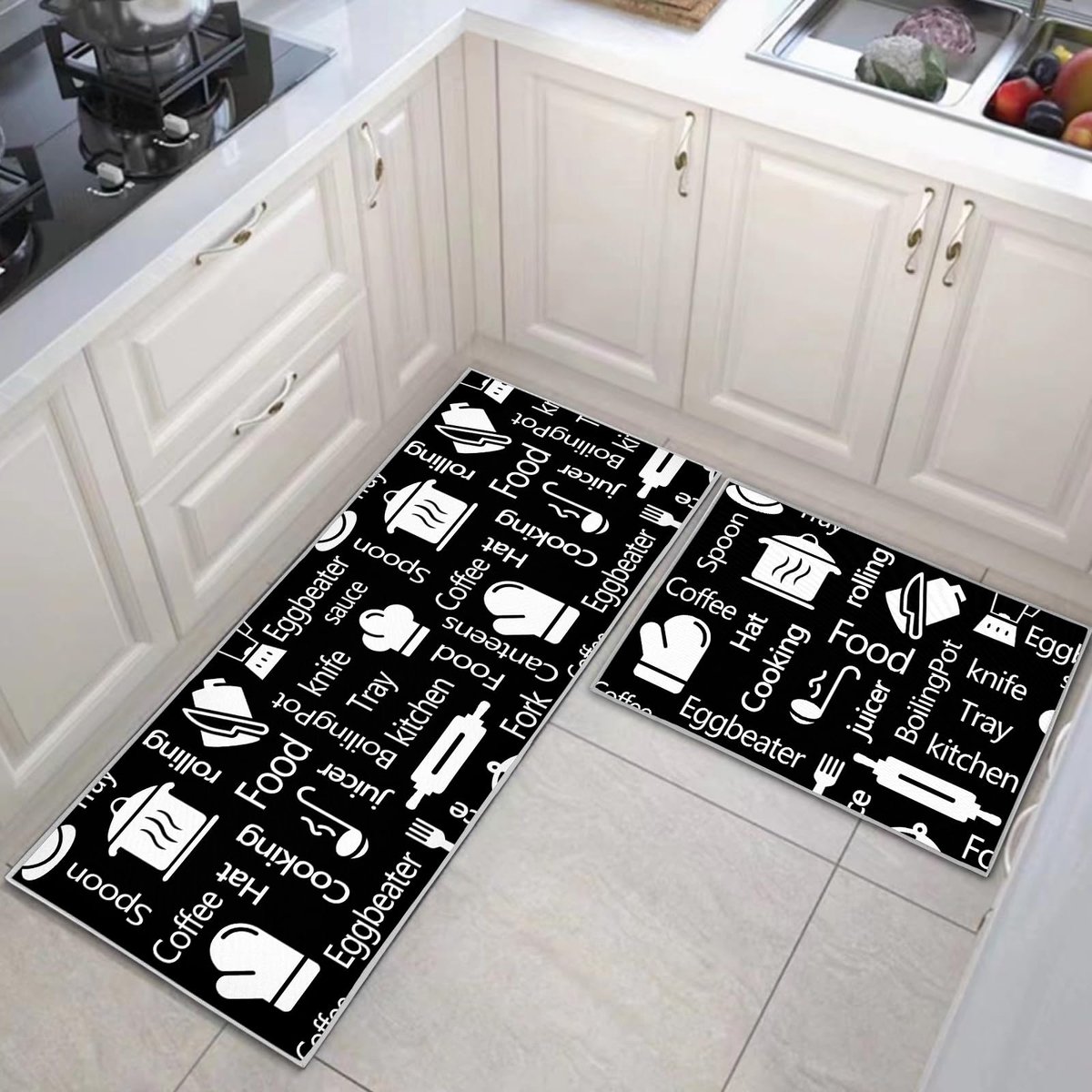 Keukenmat Sets Antislip 43 x 150 cm - Duurzaam Wasbaar Vloerkleed - Ideaal voor Keuken en Wasruimte - ShopVlot