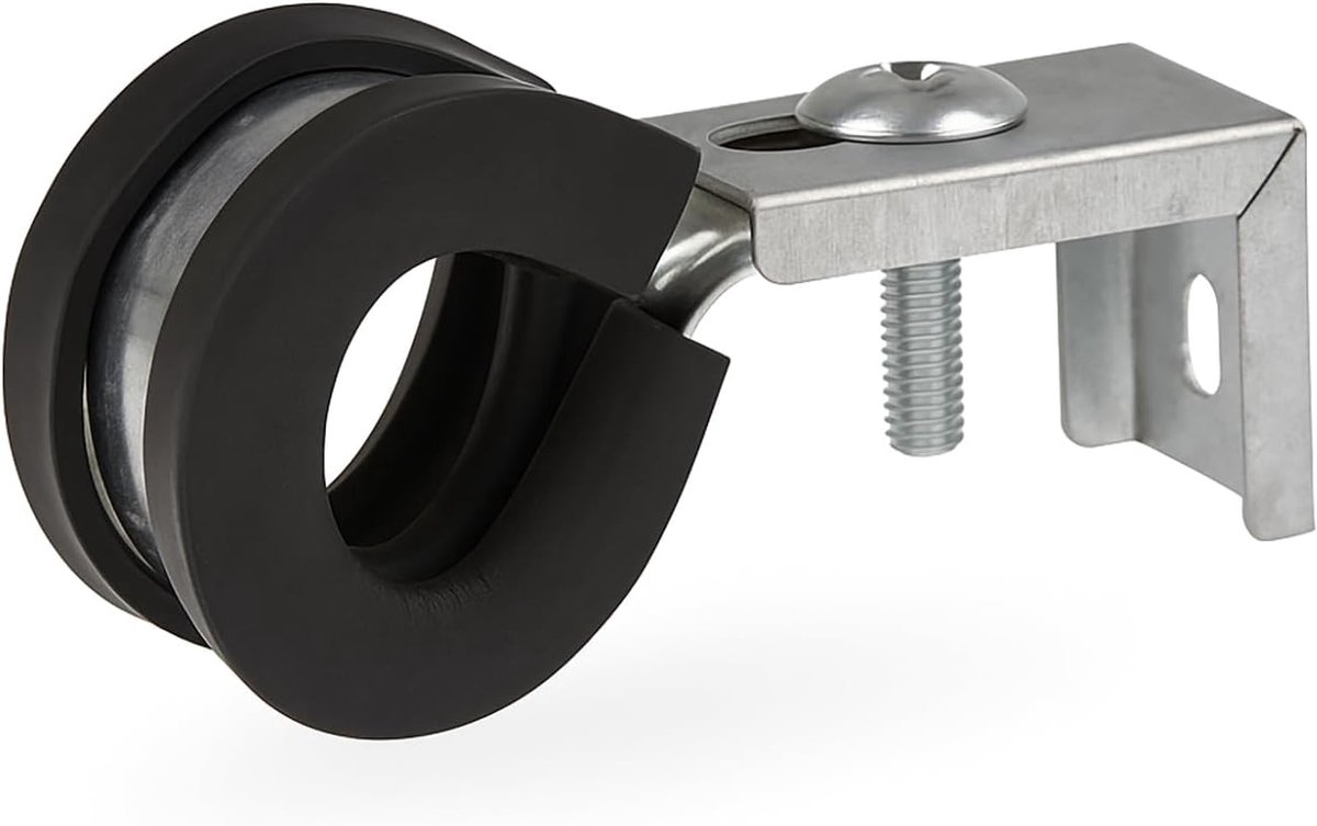 2 x 28 mm pompbeugel - heavy-duty buissteunklem met rubberen voering voor veilige montage BG - ShopVlot