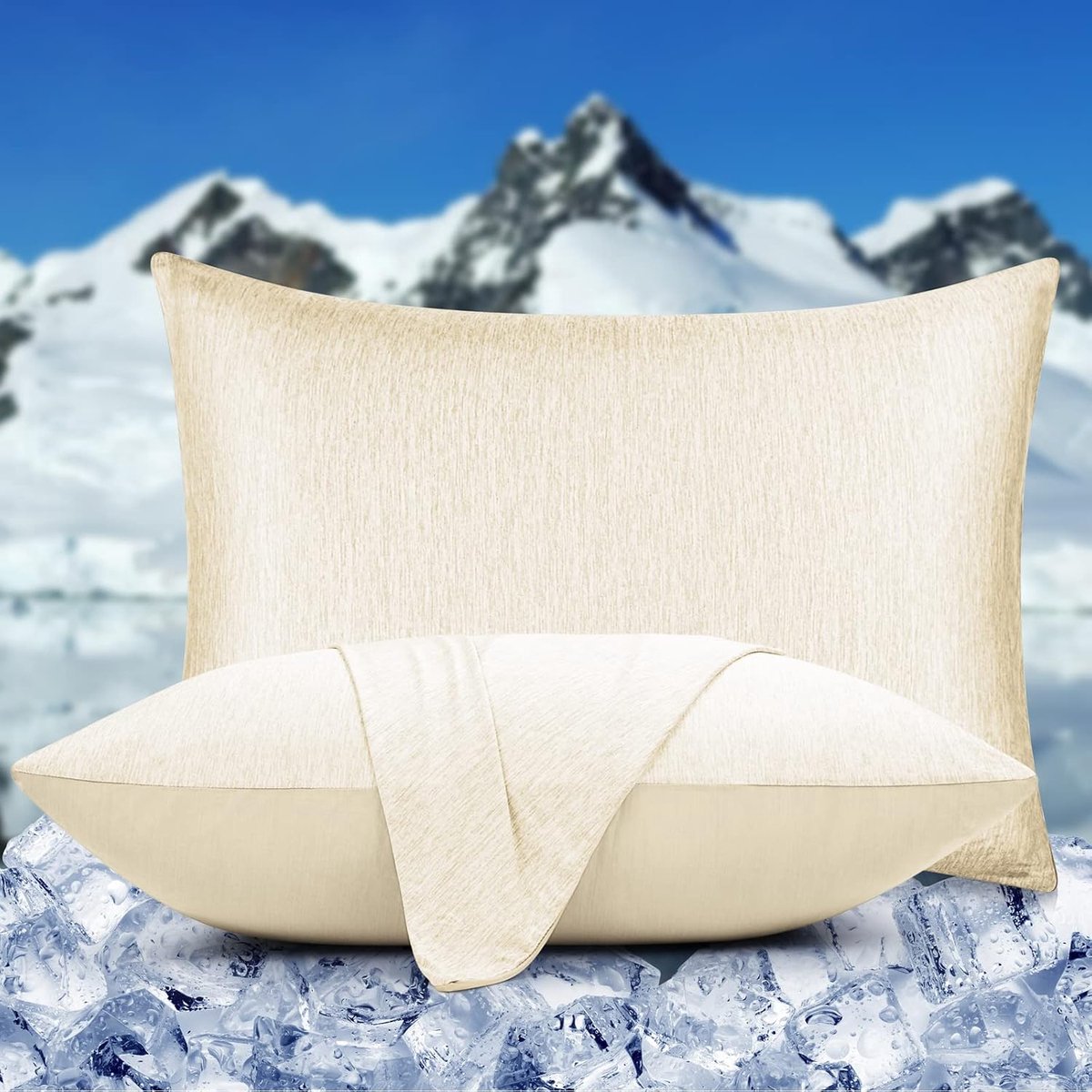 HOMFINE Q-MAX Cushion Covers Japanese Cool Fiber 0.45 Night Sweat and Hot Flashes, Soft and Breathable Cushion - ShopVlot
