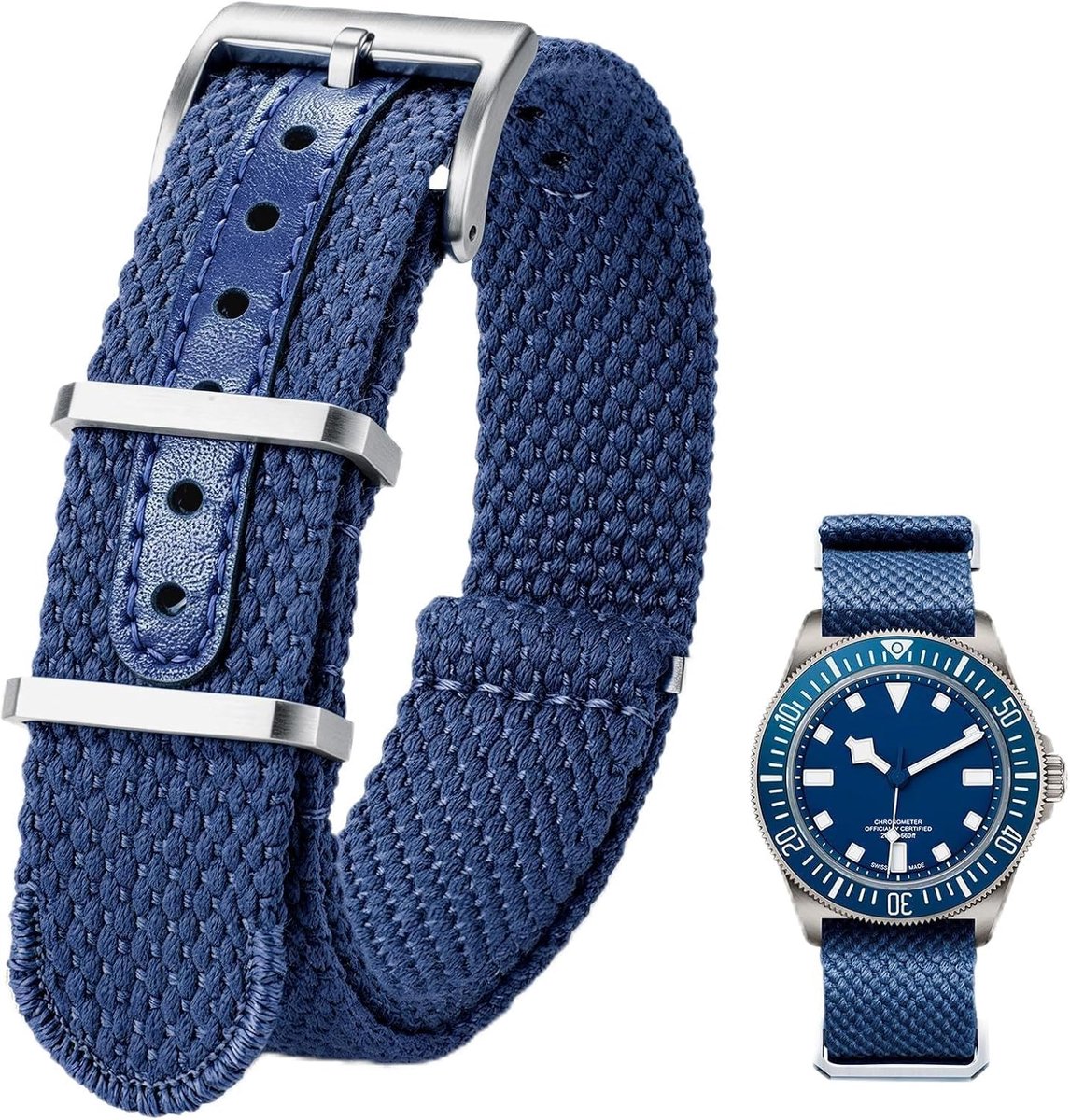 BINLUN Horlogebanden van nylon, met snelsluiting, horlogeband van stof, 18 mm, 20 mm, 22 mm, 24 mm, voor dames en heren - ShopVlot