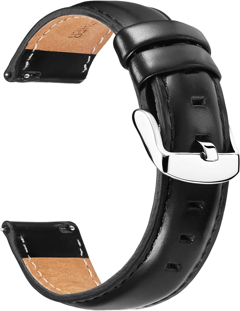 BINLUN Leather Watch Straps Replacement Soft Leather Watch Band for Men Women 12mm 13mm 14mm 17mm 18mm 19mm 20mm 22mm - ShopVlot