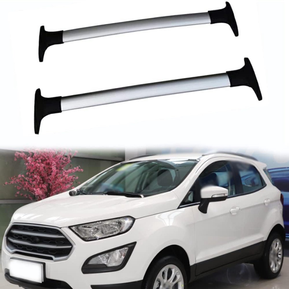 Aluminum, 2 Pcs Car Roof Rack, Crossbars Railing Carrier, Load Carrier, Lockable Bicycle Luggage Carrier, Support - ShopVlot