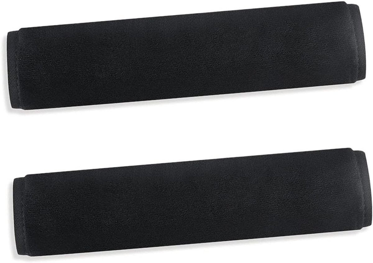 2 black seat belt pads, shoulder pads, car seat belt, padded neck support for children and adults, padded seat belt - ShopVlot