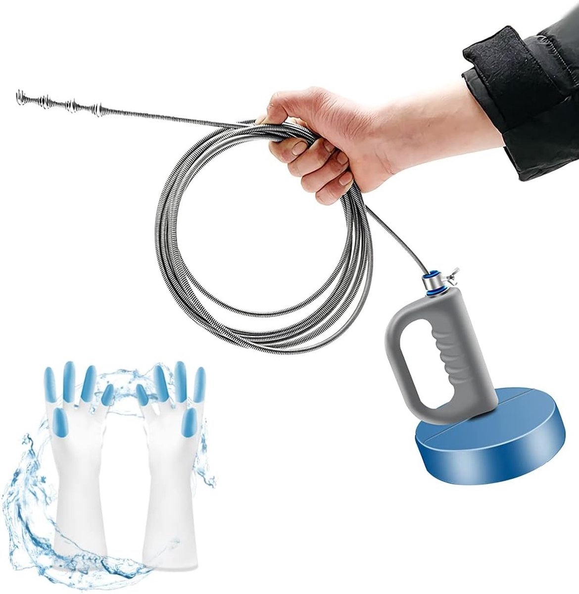 Pijpreinigingsspiraal - 10 meter - Professionele Pijpreiniger voor Afvoer - Voor Badkamer en Keuken
