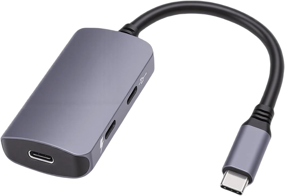 Jectse USB C To AR Glasses Adapter, PD 100W Fast Charging 4K 60Hz Dual USB C Ports with Stable Signal Transmission - ShopVlot