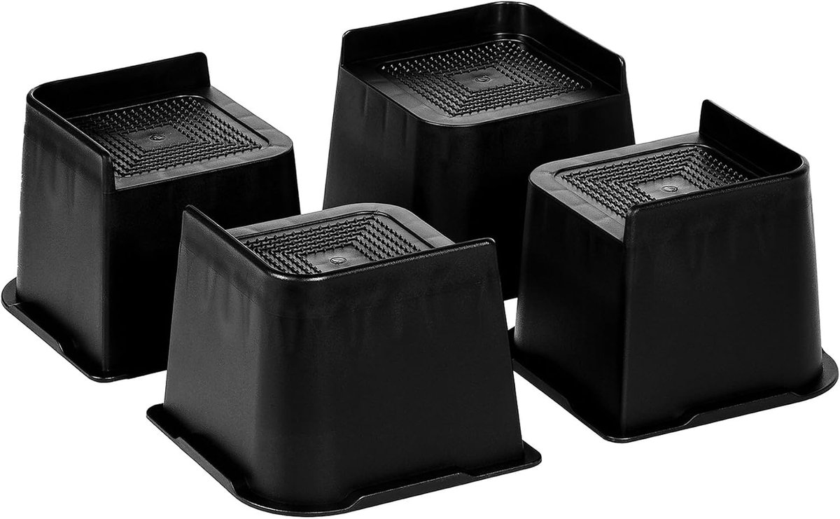 Uping Raising Feet Bed Riser Furniture Table Leg Chair Office, Increase Height by 10CM (4 Pac, Black) - ShopVlot