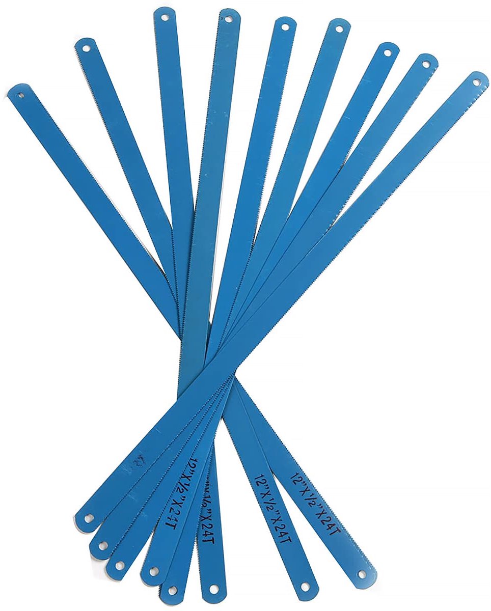 Strijkzaagbladen 300 mm - 10 stuks blauw - koolstofstaal - multifunctioneel voor doe-het-zelfprojecten - ShopVlot