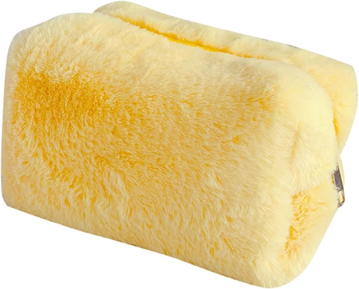 Schattige zachte fluffy make-up tas voor meisjes, draagbaar en beschikbaar in meerdere kleuren, ideaal voor dagelijks gebruik en reizen