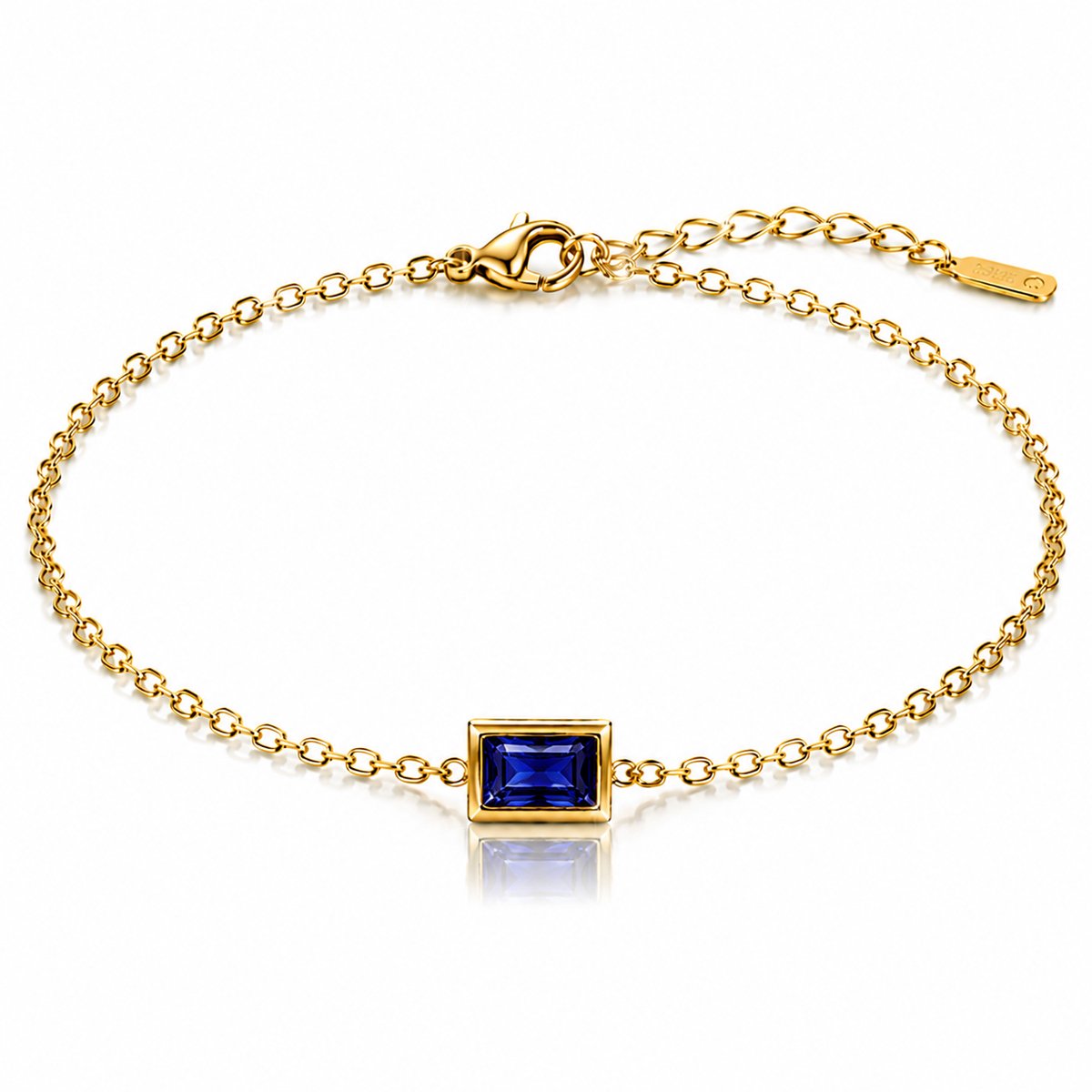 Maevi® Geboortesteen Armband - Maand: September - Kleur: Goud - Hoge Kwaliteit - Armband - Geboorte Steen / Birth Stone Bracelet - Roestvrijstaal / RVS / Stainless Steel - Verkleurt Niet - Incl Luxe Verpakking - Cadeau - Geboortecadeau / Kraamcadeau