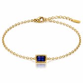 Maevi® Geboortesteen Armband - Maand: September - Kleur: Goud - Hoge Kwaliteit - Armband - Geboorte Steen / Birth Stone Bracelet - Roestvrijstaal / RVS / Stainless Steel - Verkleurt Niet - Incl Luxe Verpakking - Cadeau - Geboortecadeau / Kraamcadeau