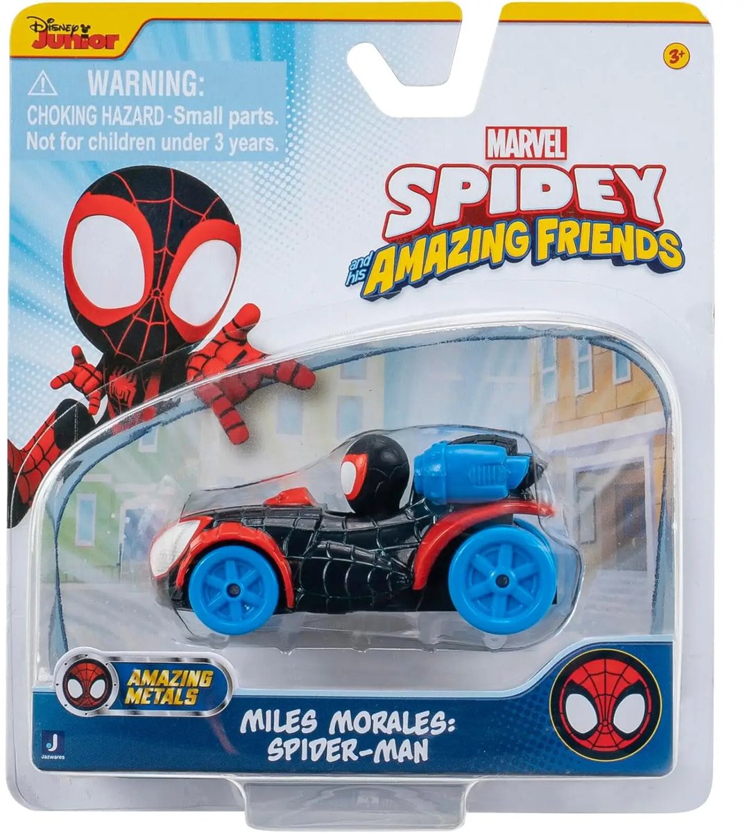Spidey Amazing Friends Amazing Miles Morales voertuig - Schaal 1:64 - 7 cm - Metaal