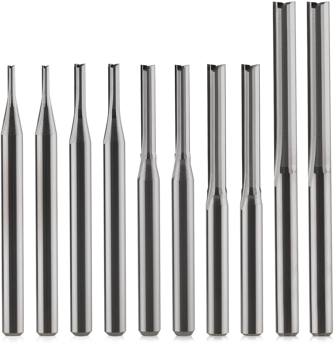 Rechthoekige Freesbits 6.35mm voor CNC Bewerking - Dubbele Snijkant, Houtbewerking en Metaalbewerking Tool van Tungsten Staal