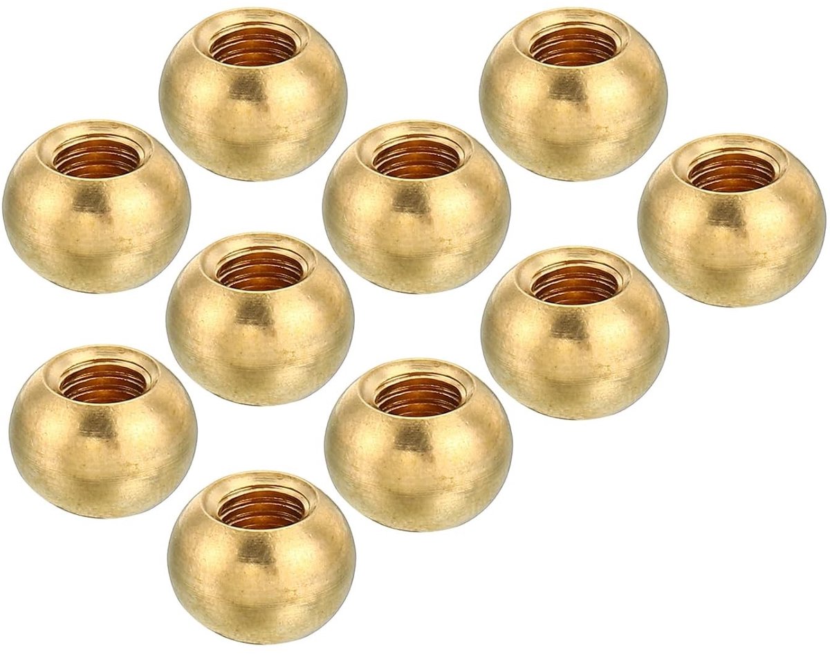 10 Stuks Messing Doppen voor Lampen en Meubels - M5 x 0.8 Schroefdoppen voor Decoratie en Bevestiging
