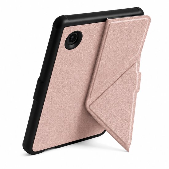 Allvara® Ereader hoes - Kobo Clara BW - Multifunctioneel - Ingebouwde standaard Trifold - Wake/Sleep Cover - 360° Bescherming - Rose Goud — afbeelding 3