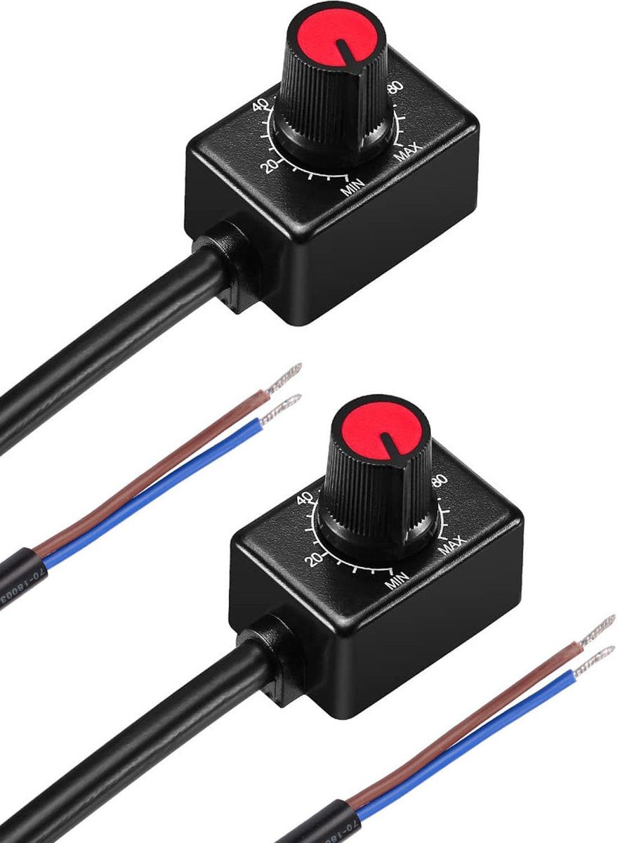 2pcs DC 0/1-10V LED Dimmer Mini Controller Rotatable Switch PWM Dimming with Button Cap for 0/1-10V Dimmable LED - ShopVlot