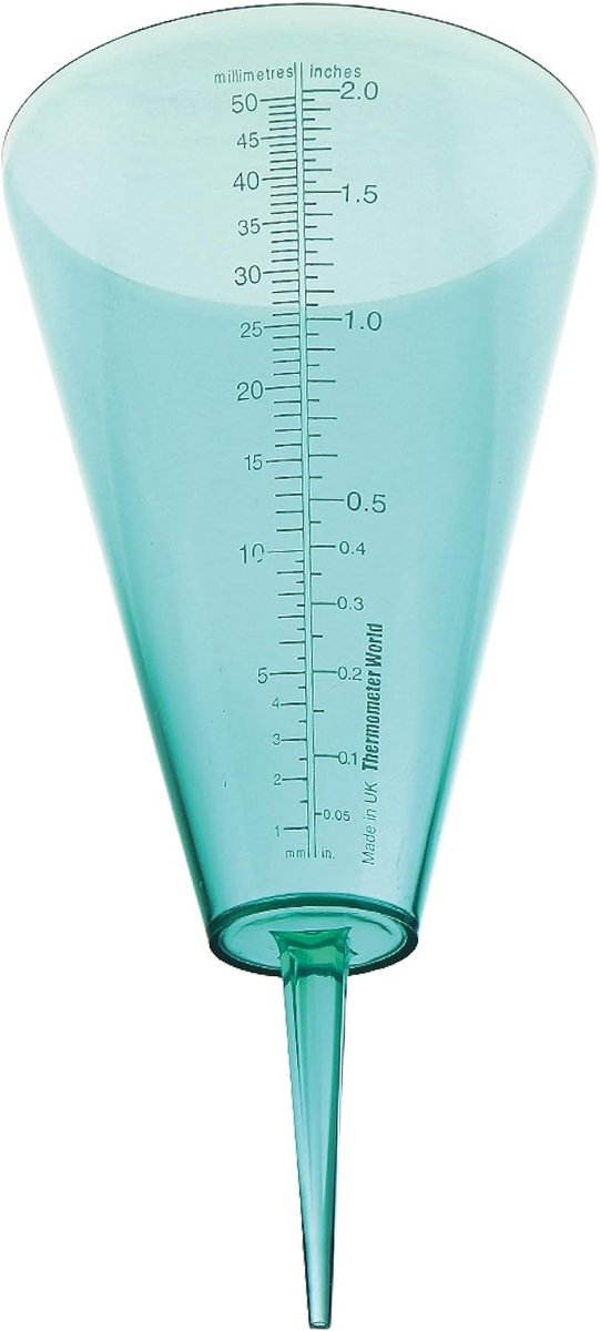 Thijox - Regenmeter voor Buiten - Gemakkelijk Afleesbare Neerslagmeter met Duidelijke Schaalverdeling voor Tuin, Ideaal voor Regenval en Sproeiwater