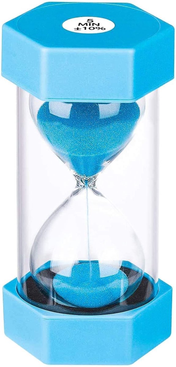 Thijox - SuLiao Zandloper 5 Minuten - Blauw - Eierwekker, Zandtimer voor Kinderen, School, Thuis, Kantoor, Decoratie, Spelletjes, 12 Stuks