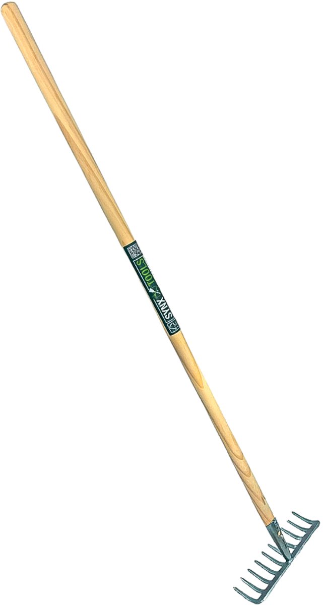 Synx Tools Tuinhark 10 Tanden verzinkt Hark - Harken - Bladharken - Bodembewerkers - Onkruidverwijderaar - Tuinartikelen - Totale lengte 120cm
