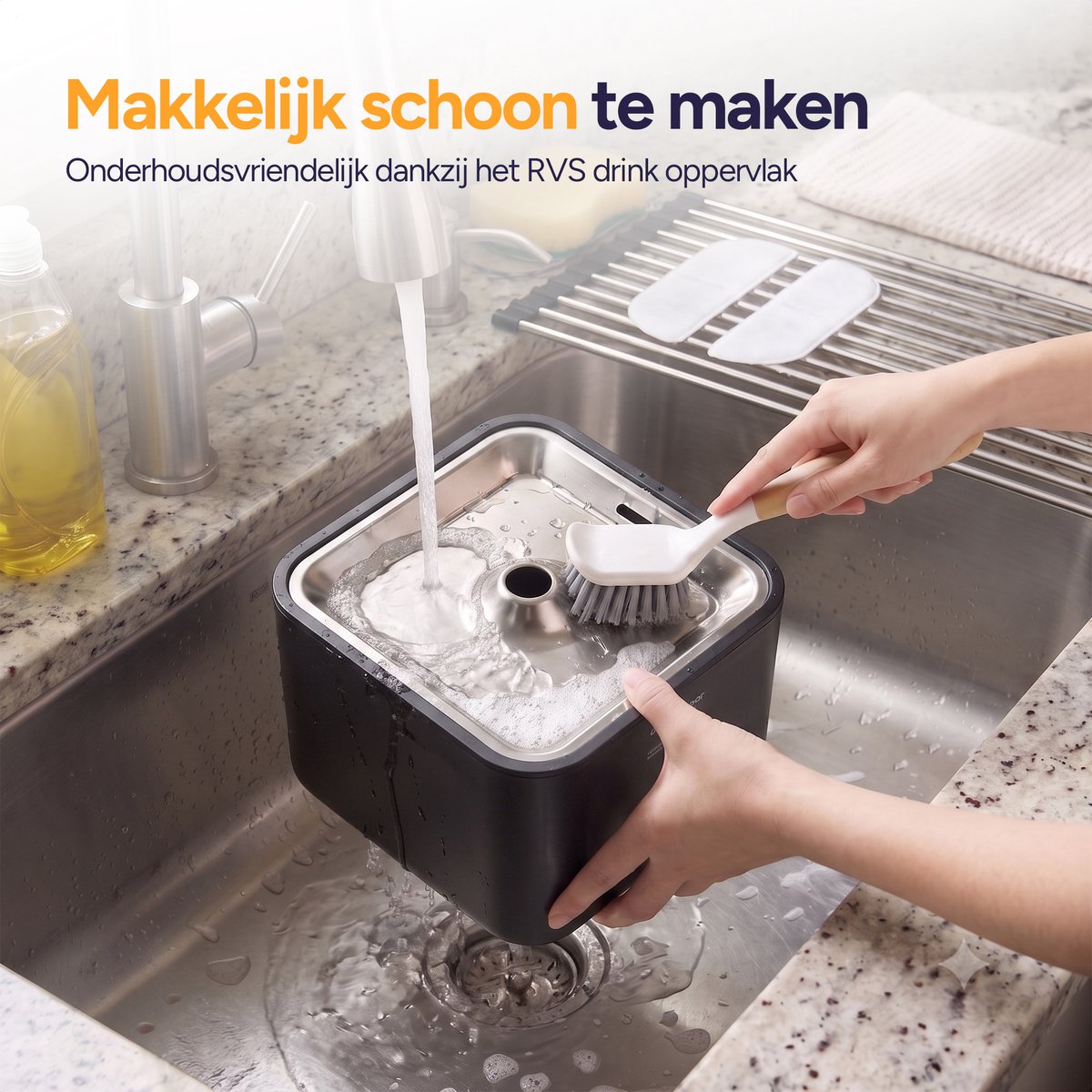 Viervoeter® Drinkfontein RVS met sensor, 3,2 liter thumbnail 2
