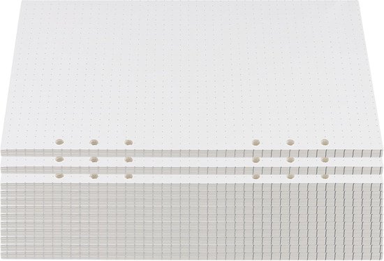 A5 dotted papier set van 12 vellen, 14.2 x 21 cm, perfect voor notities, bullet journaling en creatief schrijven