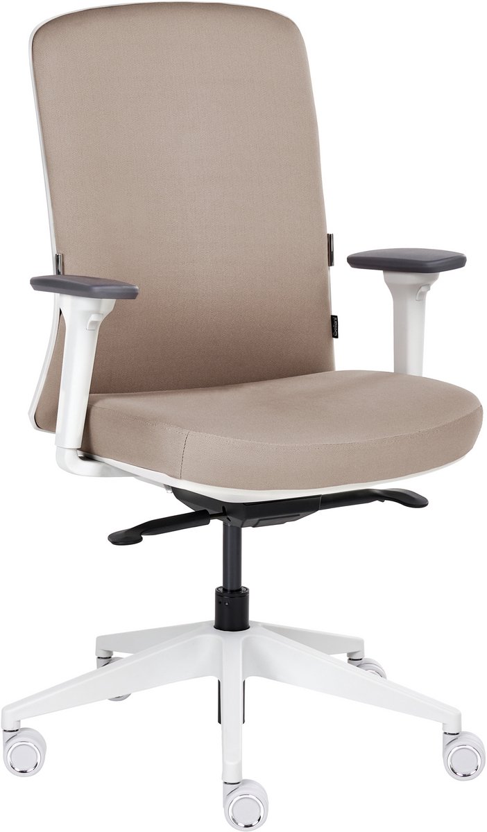 KAMILON - Bureaustoel - Taupe - Stof