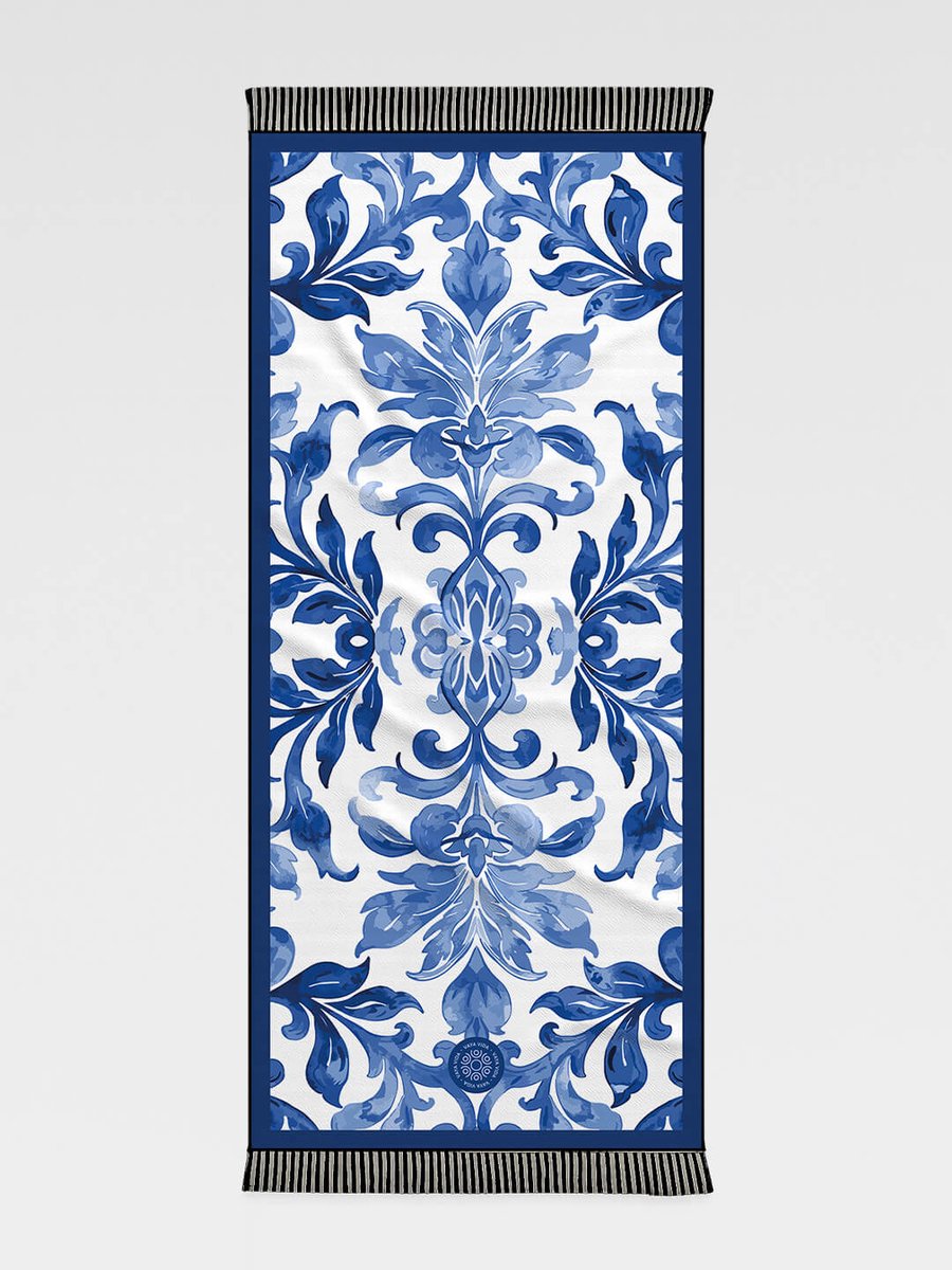Vaya Vida - Beach Towel - Blue Tile