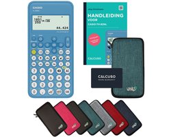 Casio fx-82NL incl. beschermhoes Turkoois + Handleiding - Wetenschappelijke rekenmachine - Standaardset