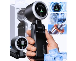 High-Speed Handventilator | Verkoelende Airflow | USB-C oplaadbaar | Intro 2026 | Krachtige ventilator met 4.000 mAh lithium-ion oplaadbare batterij