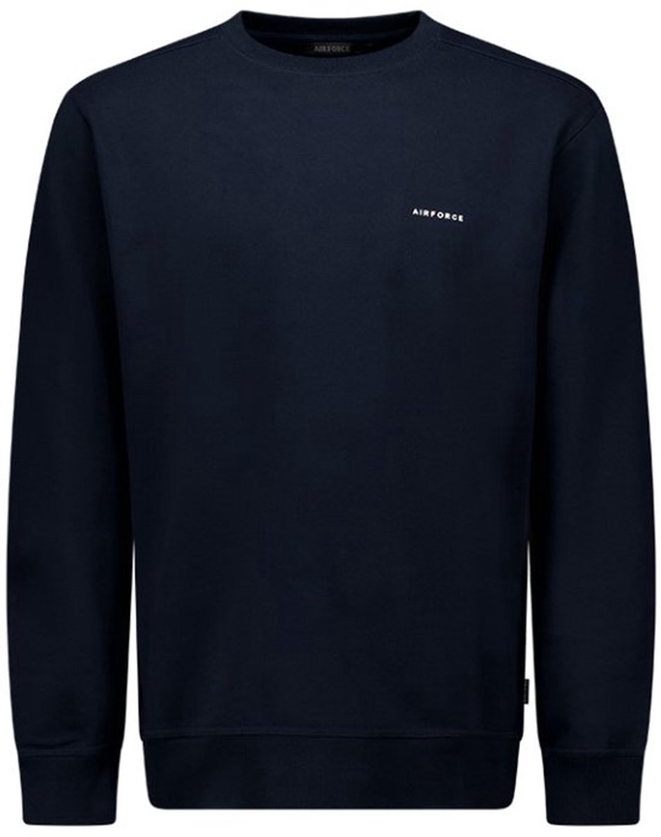 Basic Sweater Heren Dark Navy Blue/White M