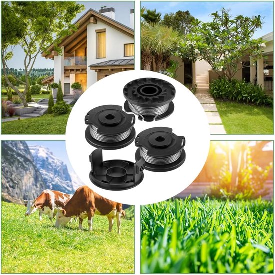 Trimmer Spoel Set - Geschikt voor Bosch Art 23 SL en Art 26 SL - 3 Spoelen + 1 Kap - Grastrimmer Onderdelen - Polyamide Nylon Draad - Reserve Spoel - Gazononderhoud — afbeelding 5