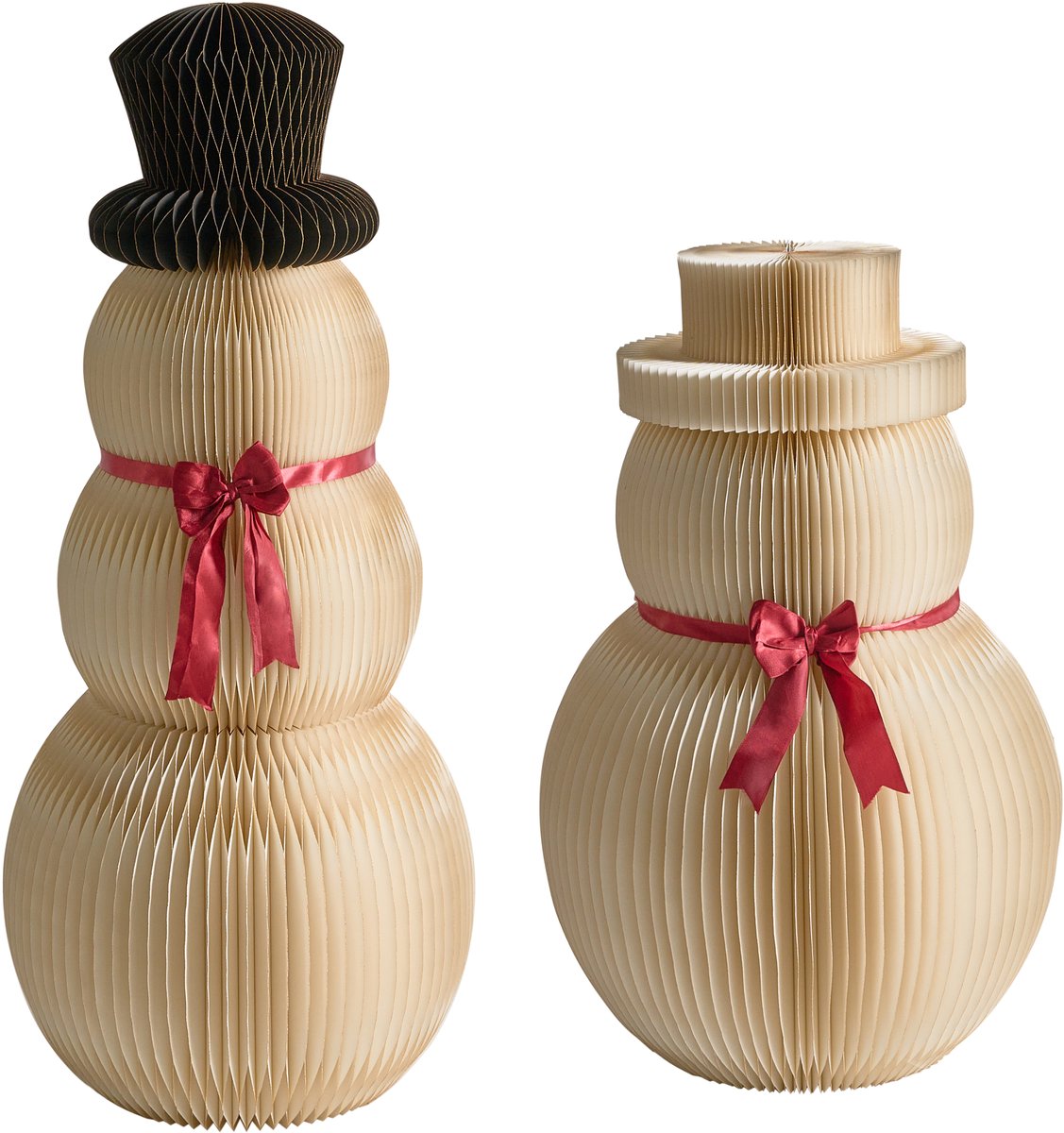 KLARALVEN - Set van 2 kerstfiguren - Beige - Papier