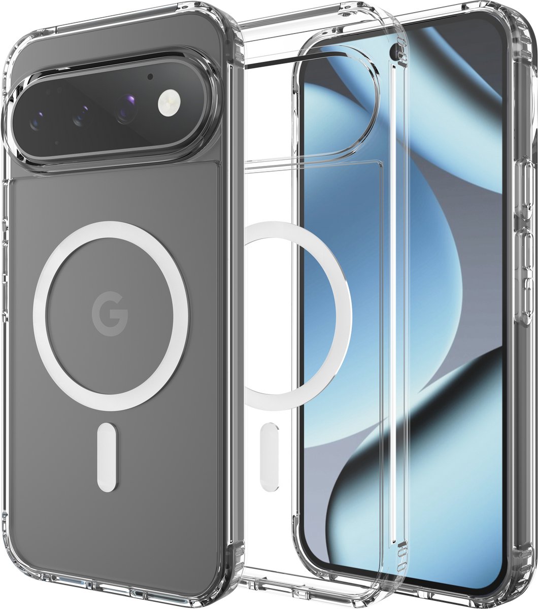 Cazy hoesje geschikt voor Google Pixel 11 / 11 Pro - Compatibel met MagSafe - Military Grade Backcover - Transparant