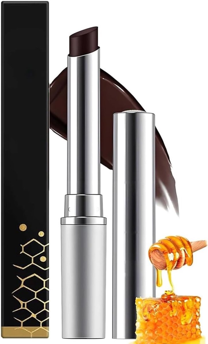 Zwarte Honing Lipstick voor Ultieme Hydratatie, Voedende en Langdurige Lippenmake-up, 24 Uur Effect
