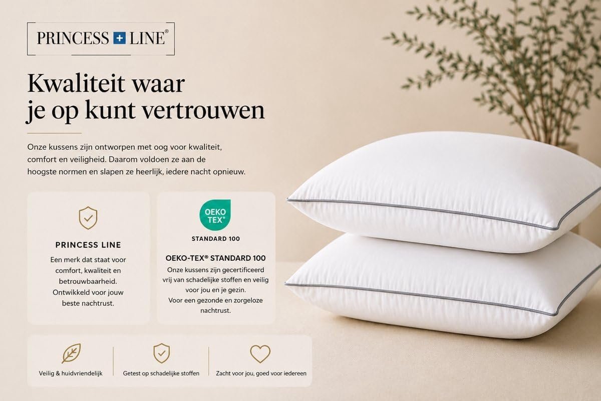 Thijox - Basic Hoofdkussen 60x70cm (2 stuks) - Anti-allergisch Micro Percale - Verstelbaar - Geschikt voor Buik-, Rug- en Zijslapers