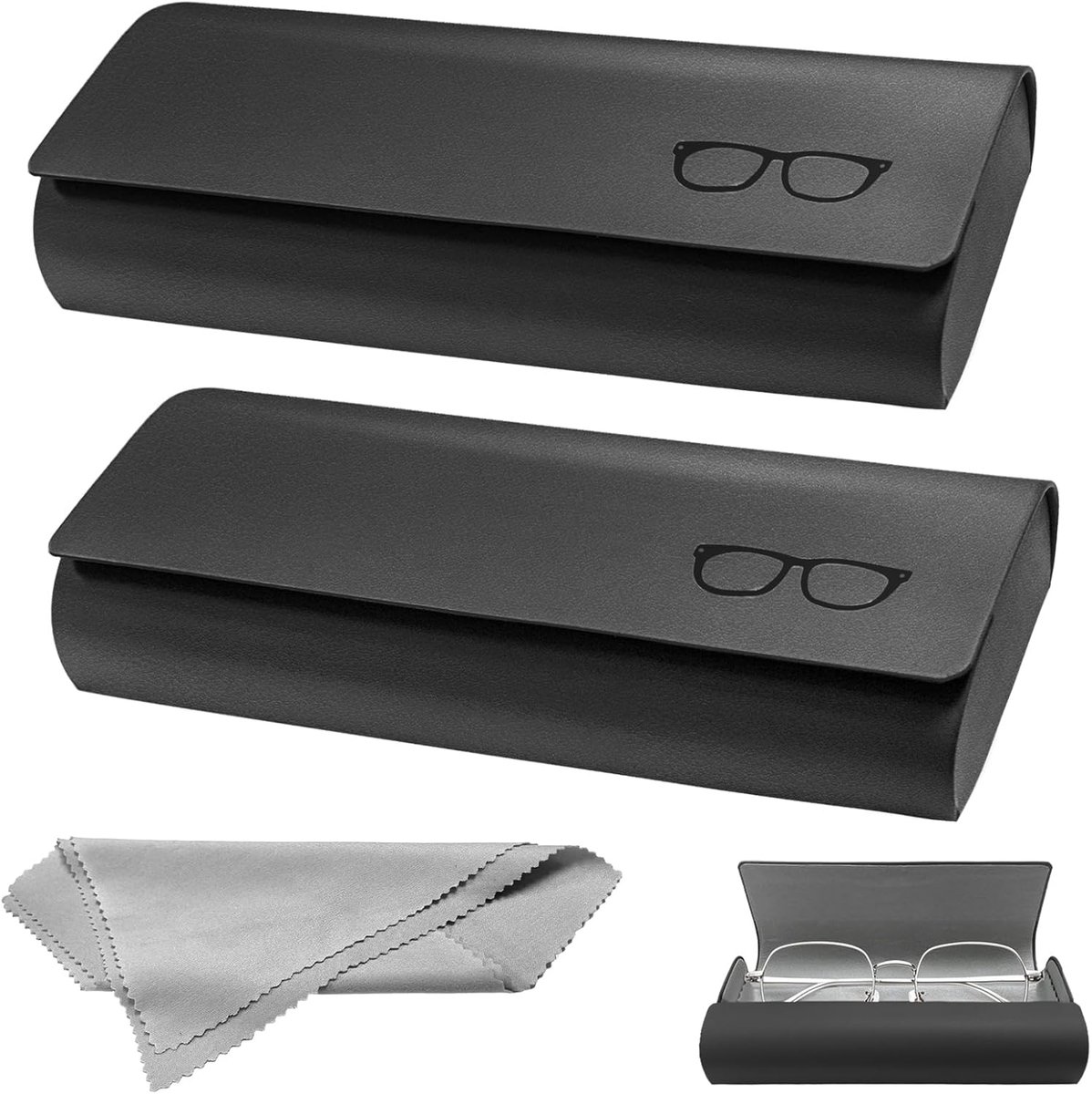2 pieces glasses case hard case - ShopVlot