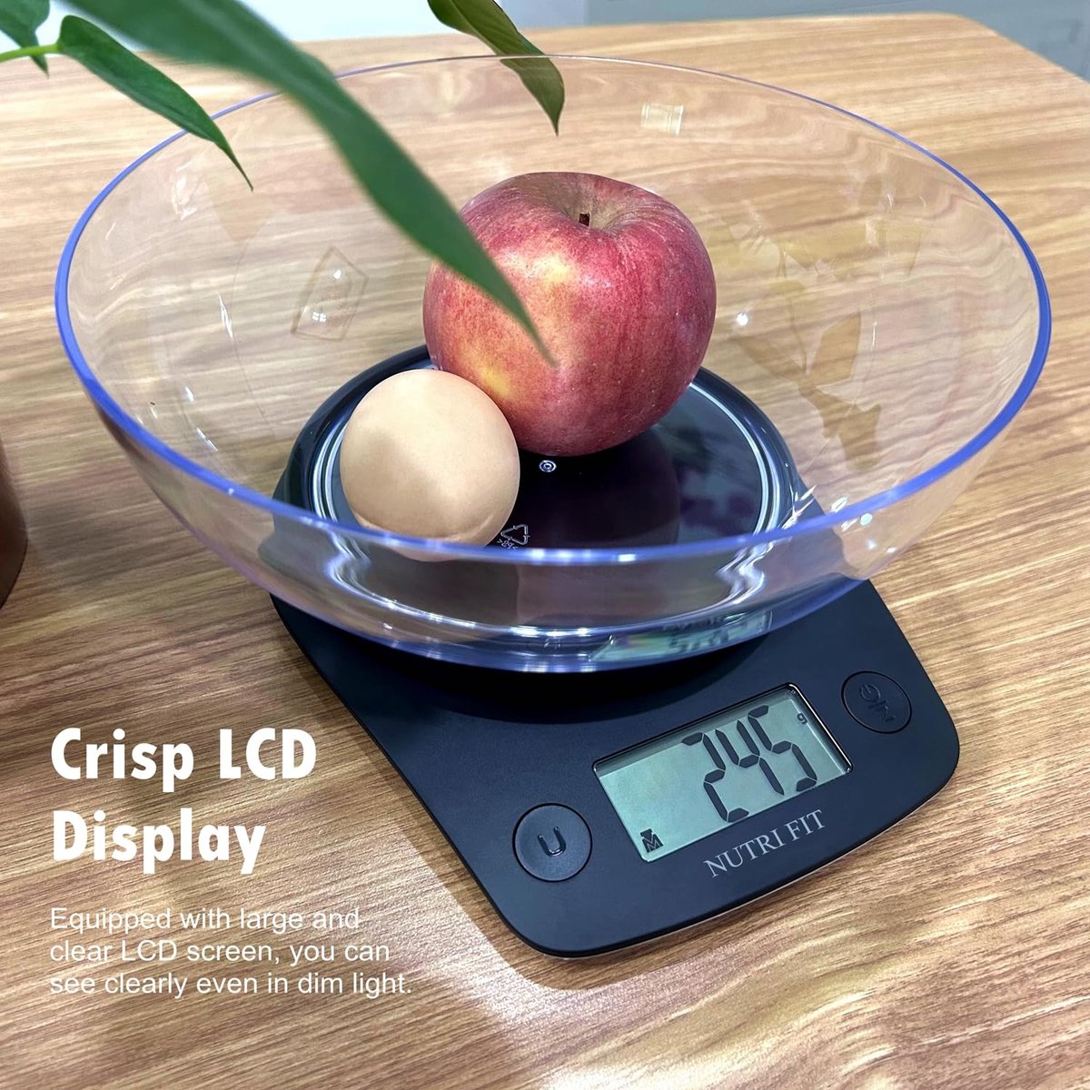 Thijox - Digitale Voedselweegschaal met 2L Kom, 5kg Keukenweegschaal, LCD Display, Precisie 0,1oz/1g, Multifunctioneel, Zwart voor Koken en Bakken