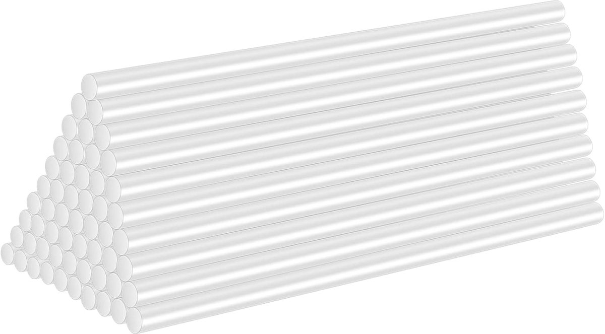 Thijox - 100 stuks Lijmsticks Ø 7 mm, Hete Lijm Lijmstiften 7 x 190 mm, Transparante Lijm voor Mini Lijmpistolen, Perfect voor Creatief Werk, Hobby en