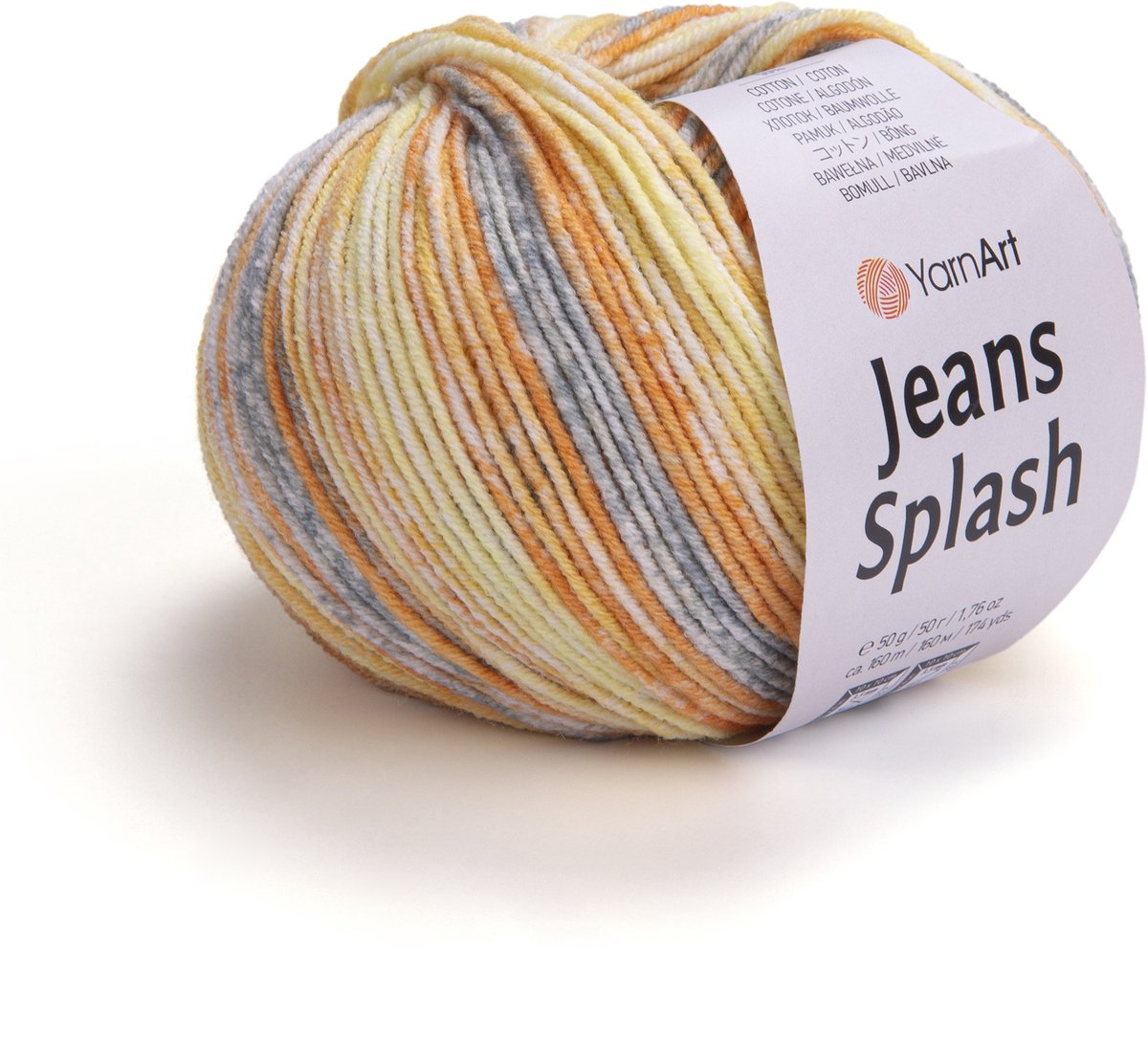 YarnArt Jeans Splash - 55% Katoen 45% Acryl - voor Haken en Breien - 50g / 160m - Kleur 950