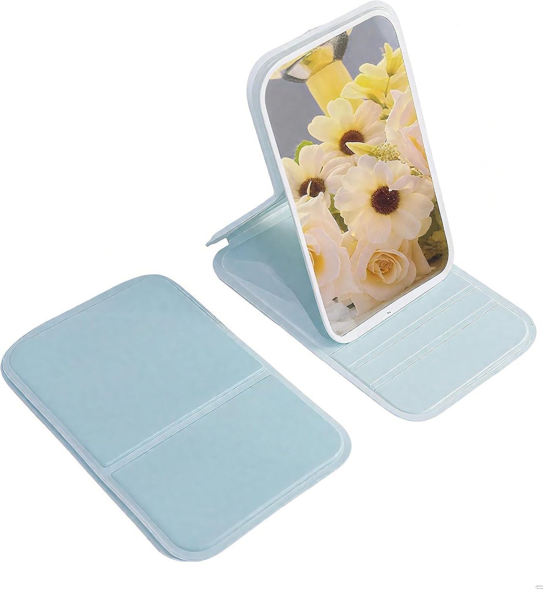 Reis spiegel met standaard - Compact opvouwbaar - Mini make-up spiegel - Perfect voor onderweg - ShopVlot
